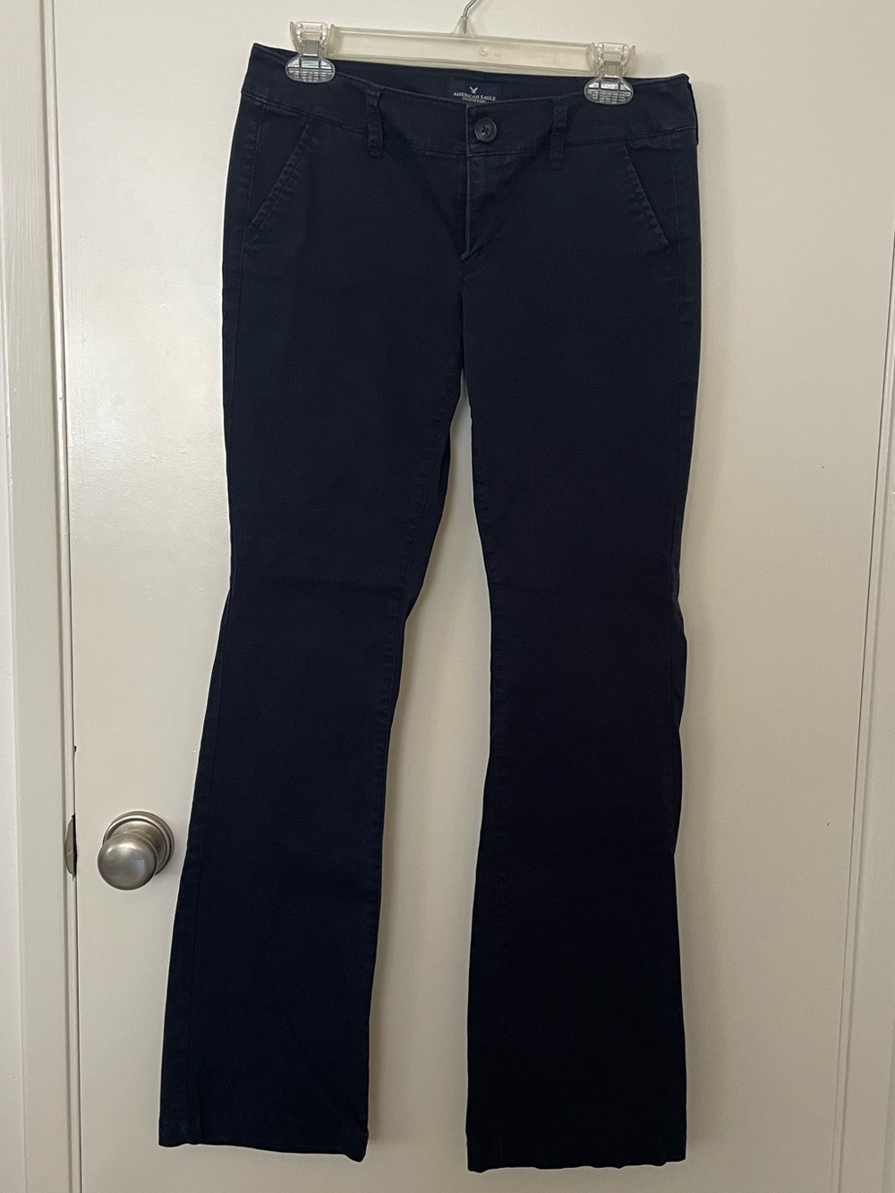 American Eagle Kick Boot Stretch Pants, Navy, 6L
